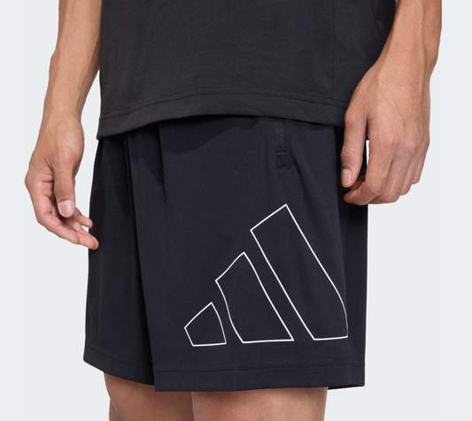 AA-I30 (Adidas workout essentials base pique big logo shorts black) 22692646