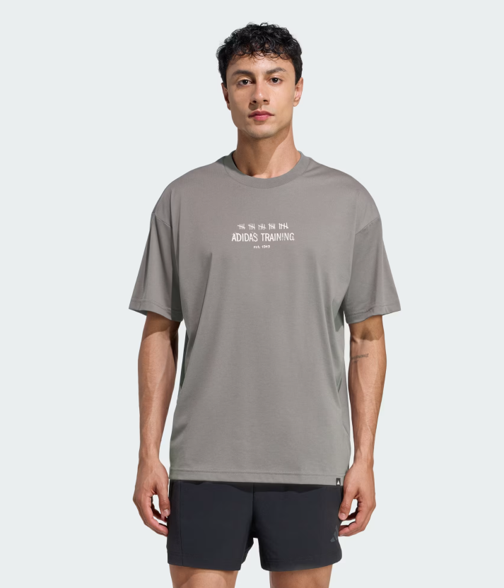 AA-M30 (Adidas climacool power training graphic t-shirt charcoal) 22692646