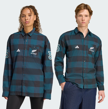 AA-S30 (Adidas all blacks flannel shirt all black/aurora ivy) 22695913