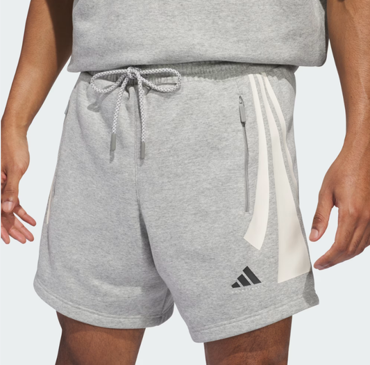 AA-U30 (Adidas short 3 stripe shorts medium grey heather) 22696251