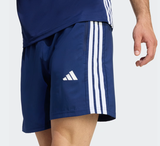 AA-A31 (Adidas workout essentials base 3 stripes woven shorts dark blue/white) 32692646