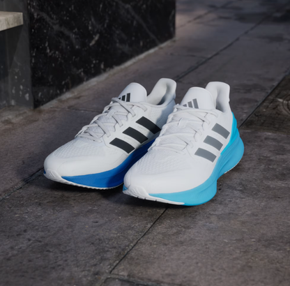 A-T72 (Adidas ultrarun 5 running shoes crystal white/black/blue) 32697214
