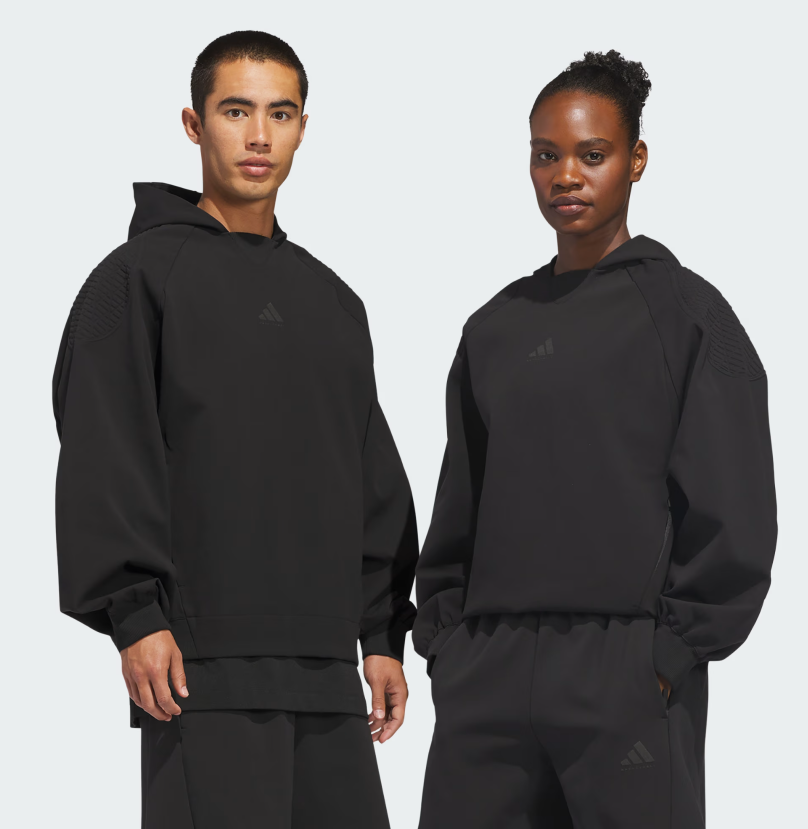 AA-U31 (Adidas basketball seasonal luxe hoodie black) 326910580