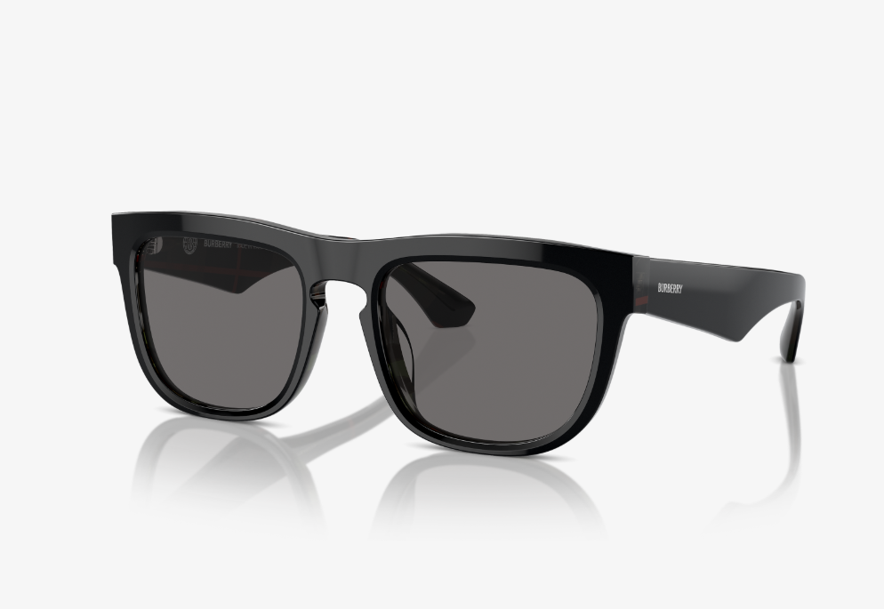 BB-D (Burberry sunglasses top black on vintage check frame/polarized dark grey lenses) 1026921467