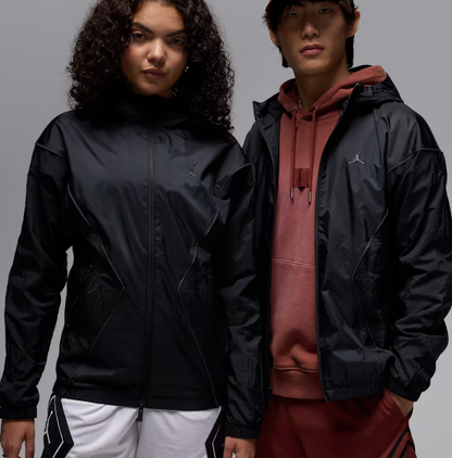 NA-U48 (Nike jordan brooklyn hooded draft jacket black) 32696522