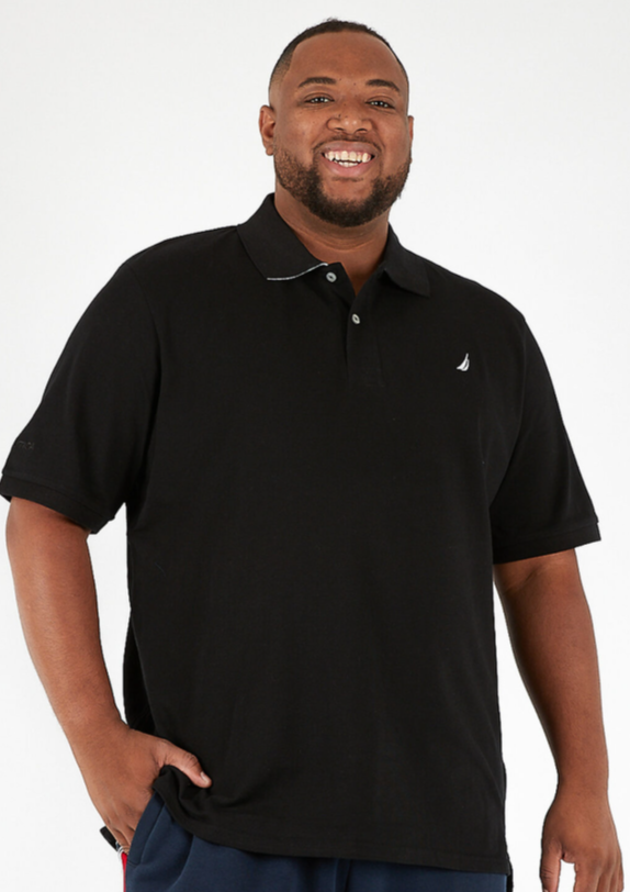 NTA-C16 (Nautica brent big & tall essentials pique cotton polo shirt black) 42695215