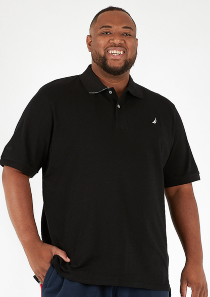 NTA-C16 (Nautica brent big & tall essentials pique cotton polo shirt black) 42695215