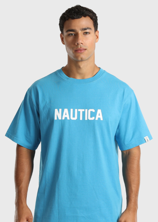 NTA-S15 (Nautica oversized logo heavyweight short sleeve t-shirt blue) 42693478