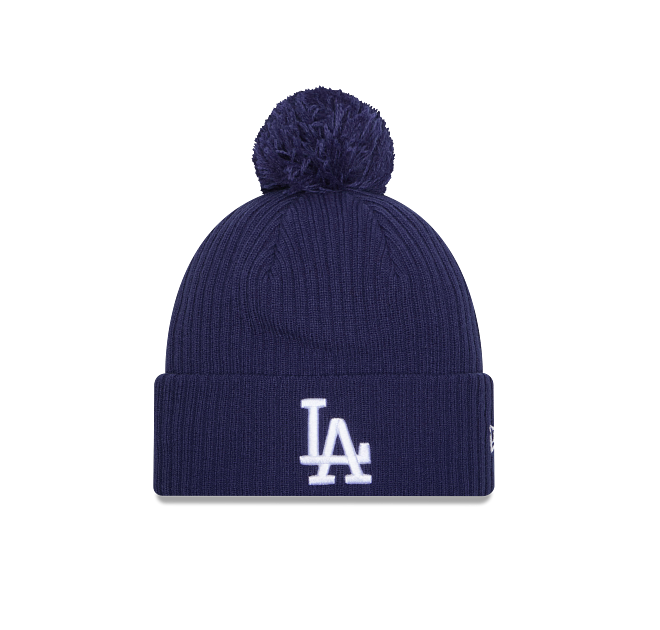 NEC-N73 (New era leagues icon los angeles dodgers pom knit beanie in official team colours) 52692395