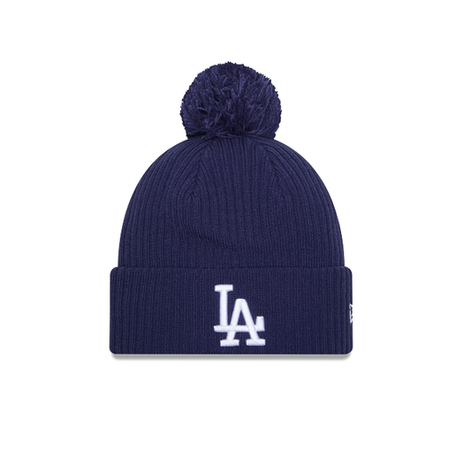 NEC-N73 (New era leagues icon los angeles dodgers pom knit beanie in official team colours) 52692395