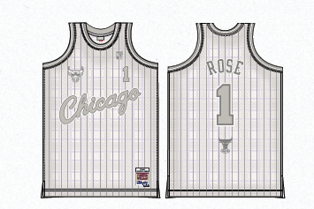 MNA-K51 (Mitchell & ness energy jersey bulls derrick rose gunpowder/grey plaid) 52699130