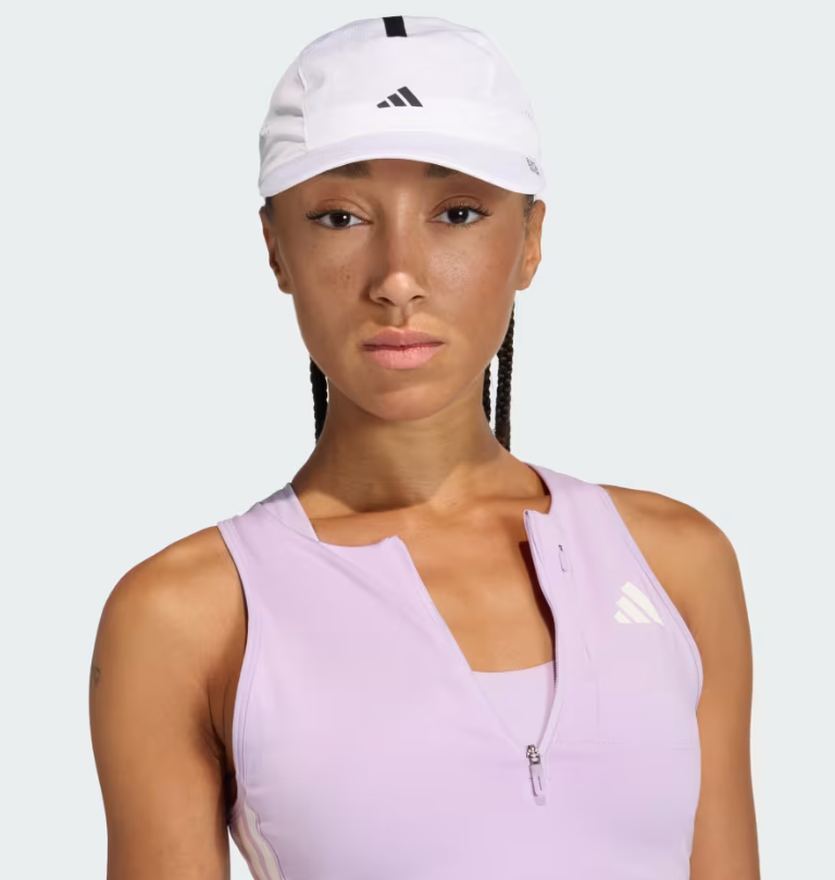 AA-B32 (Adidas running x adizero lightweight climacool strap cap white/black osfm) 52692646