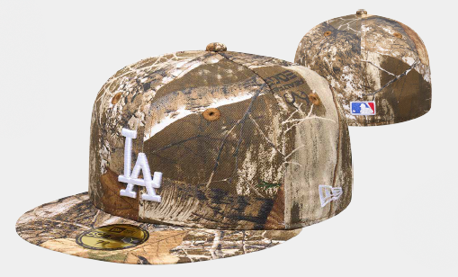 NEC-V73 (New era 5950 los angeles dodgers real tree edge fitted cap grey UV) 52694190