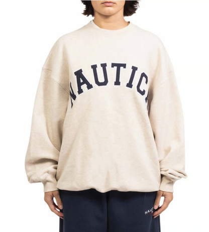 NTA-P16 (Nautica oversize arch sweatshirt beige) 626910435
