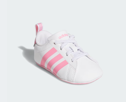 A-B73 (Adidas grand court crib baby first step shoes white/bliss pink) 72692646