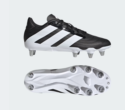 A-I73 (Adidas kakari soft ground boots black/white/silver metallic) 72697214