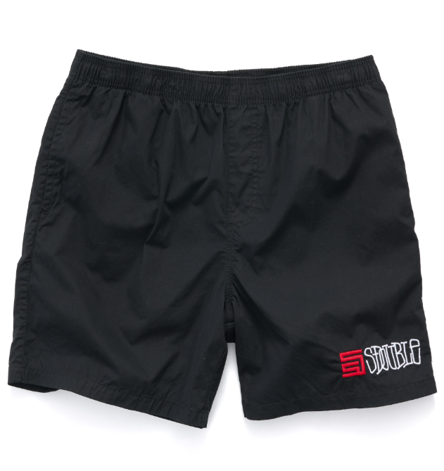 SSA-T (S/Double timeless poplin volley shorts black) 7263478