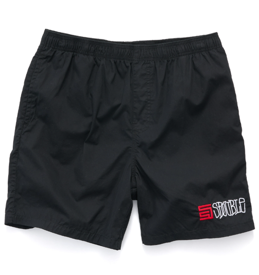 SSA-T (S/Double timeless poplin volley shorts black) 7263478