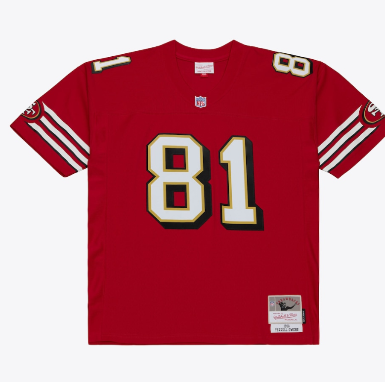 MNA-H52 (Mitchell & ness nfl san francisco 49ers 1996 terrell owens legacy jersey red) 726910869