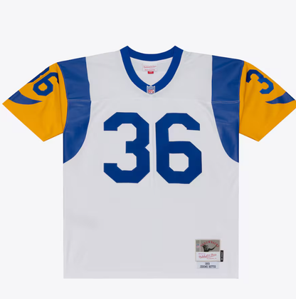 MNA-J52 (Mitchell & ness nfl los angeles rams 1993 jerome bettis legacy jersey white) 726910869