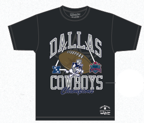 MNA-U51 (Mitchell & ness dallas cowboys field goal tee washed black) 72693043