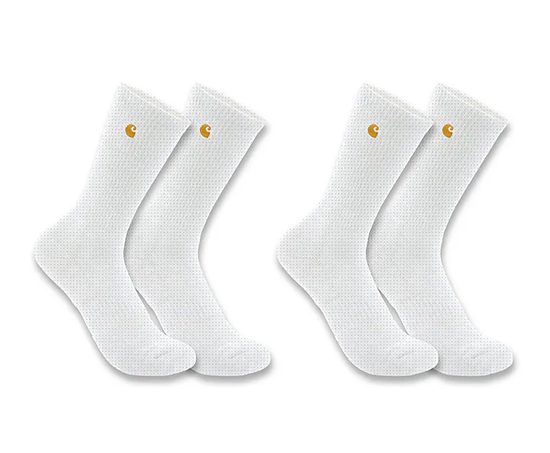 CHA-I10 (Carhartt force midweight crew sock 2 pack white) 82692520