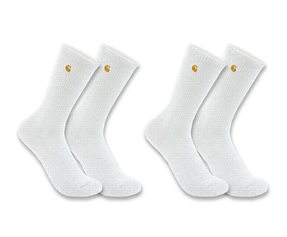 CHA-I10 (Carhartt force midweight crew sock 2 pack white) 82692520