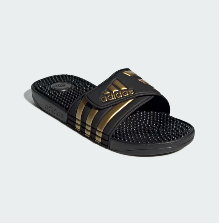 A-N73 (Adidas adissage slides black/gold metallic) 82692646