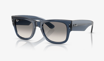 RB-F1 (Ray-ban mega wayfarer transparent dark blue frame/clear gradient lenses) 926914641