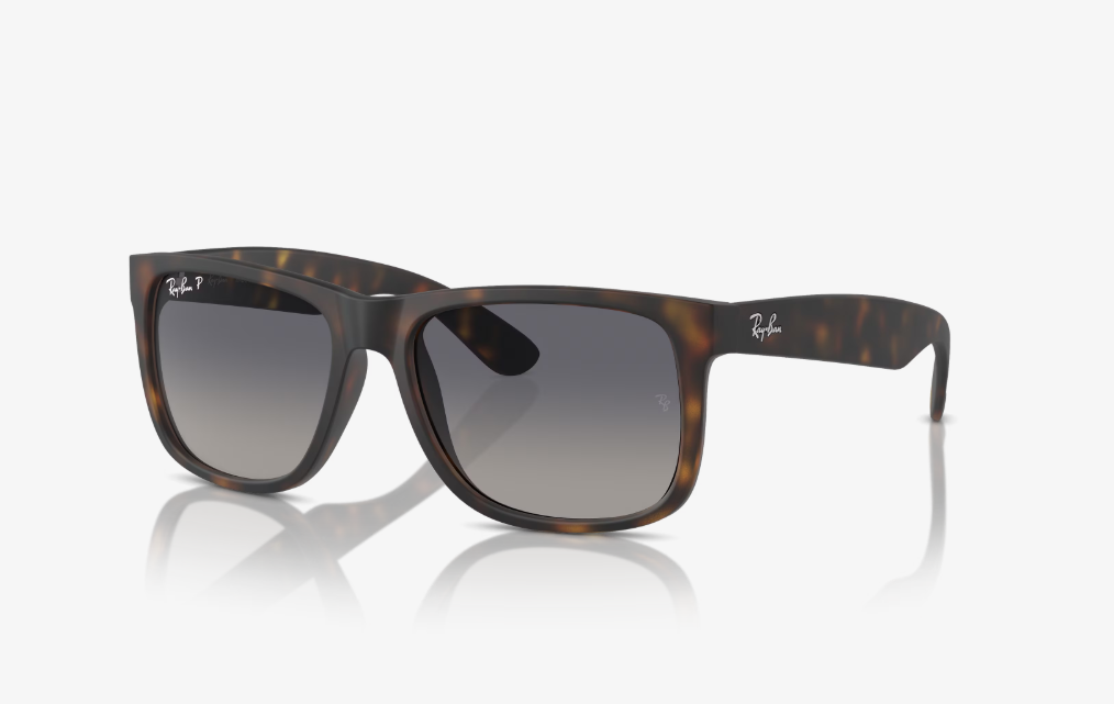 RB-H1 (Ray-Ban justin rubber havana frame/dark grey polarized lenses) 926913360