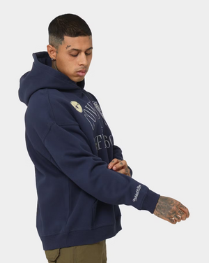 MNA-V24 (Mitchell and ness touchline hoodie cowboys navy) 12397391