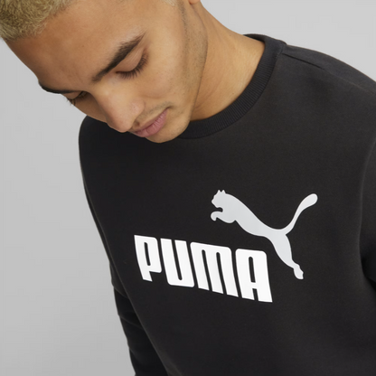 PA-O8 (Puma essentials+ 2 colour big logo fleece crew black) 82394000