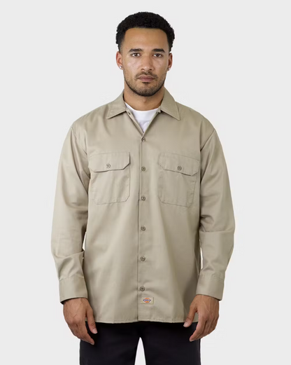 D-L6 (Dickies 574 Long sleeve - work shirt - khaki) 12494345