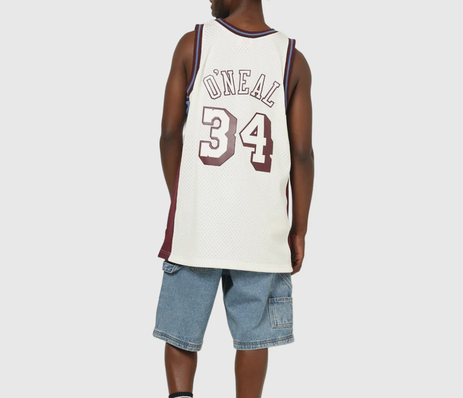 MNA-R49 (Mitchell & ness swingman panel rave jersey lakers O'neil washed black) 122599130