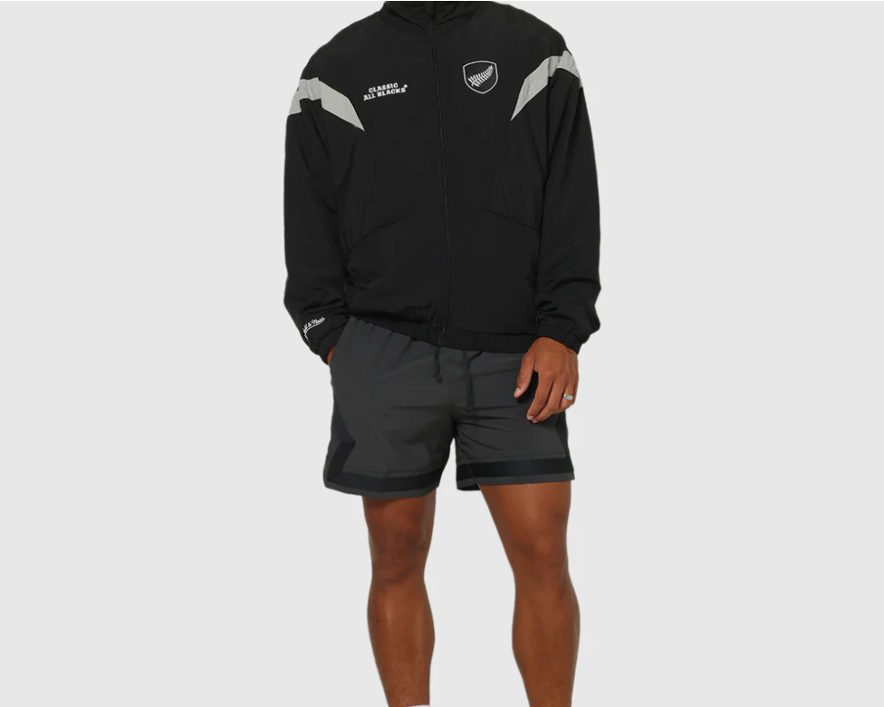 MNA-S45 (Mitchell & ness cab spray jacket solid black) 92596087