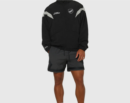 MNA-S45 (Mitchell & ness cab spray jacket solid black) 92596087