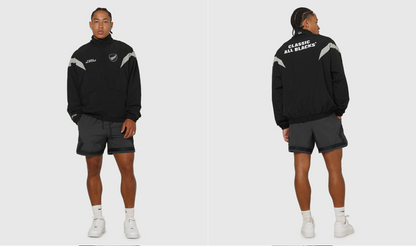 MNA-S45 (Mitchell & ness cab spray jacket solid black) 92596087