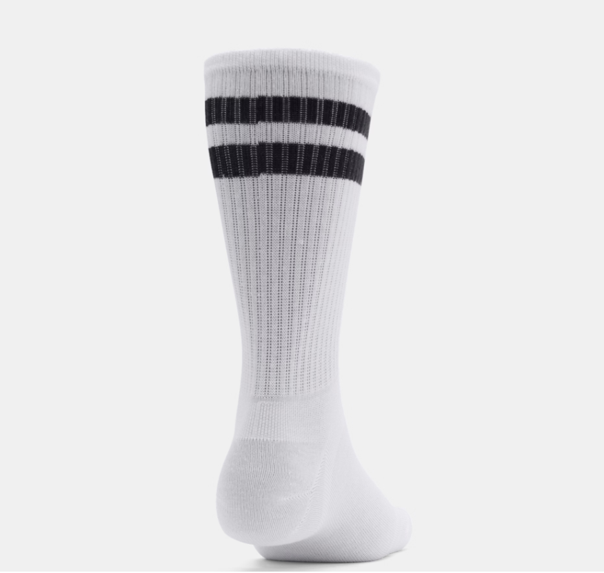 UAA-L13 (Under armour unisex essentials 6 pack crew socks white/black) 82492173
