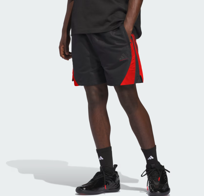 AA-V30 (Adidas basket ball woven shorts black/pure ruby) 22696251