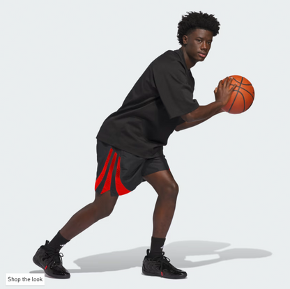 AA-V30 (Adidas basket ball woven shorts black/pure ruby) 22696251