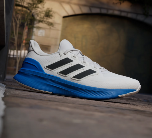 A-T72 (Adidas ultrarun 5 running shoes crystal white/black/blue) 32697214