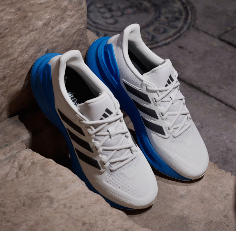 A-T72 (Adidas ultrarun 5 running shoes crystal white/black/blue) 32697214
