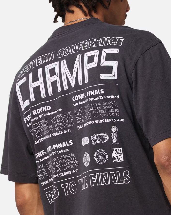 MNA-P37 (Mitchell and ness chisel championship tee spurs overdye black) 724939163