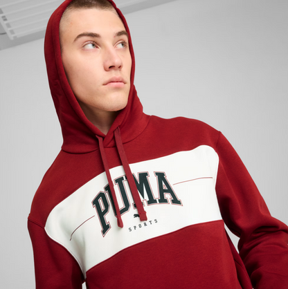 PA-Z10 (Puma squad fleece hoodie high risk red/black) 72495500