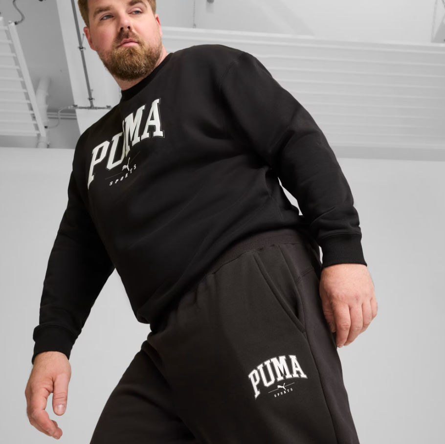 PA-B11 (Puma squad fleece sweatpants black/white) 72494500