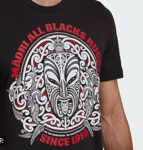 AA-L24 (Adidas maori all blacks rugby graphic tee black) 72492905