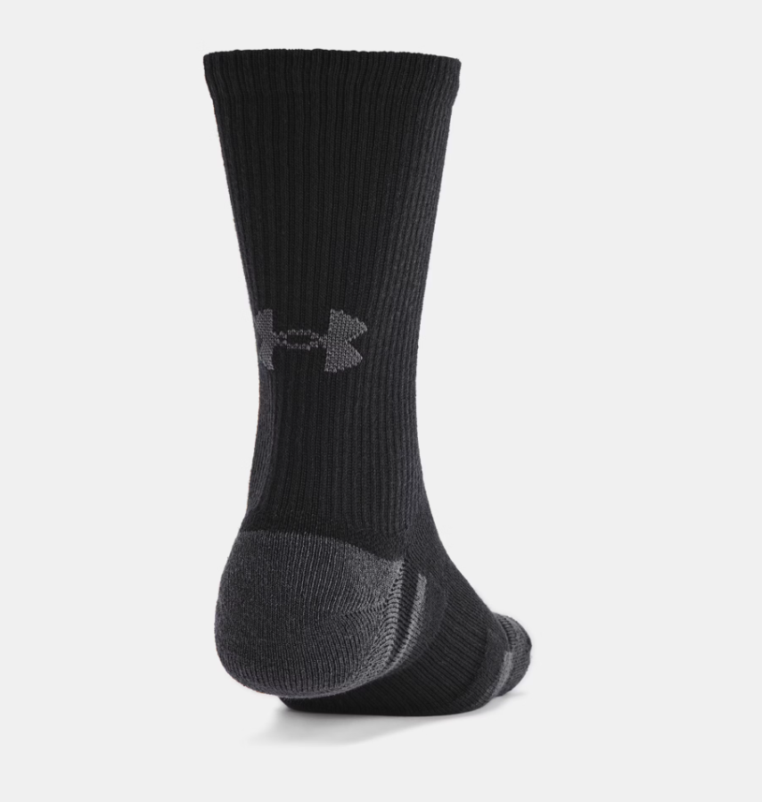 UAA-K13 (Under armour unisex performance tech 6 pack crew socks black/jet grey) 82492173