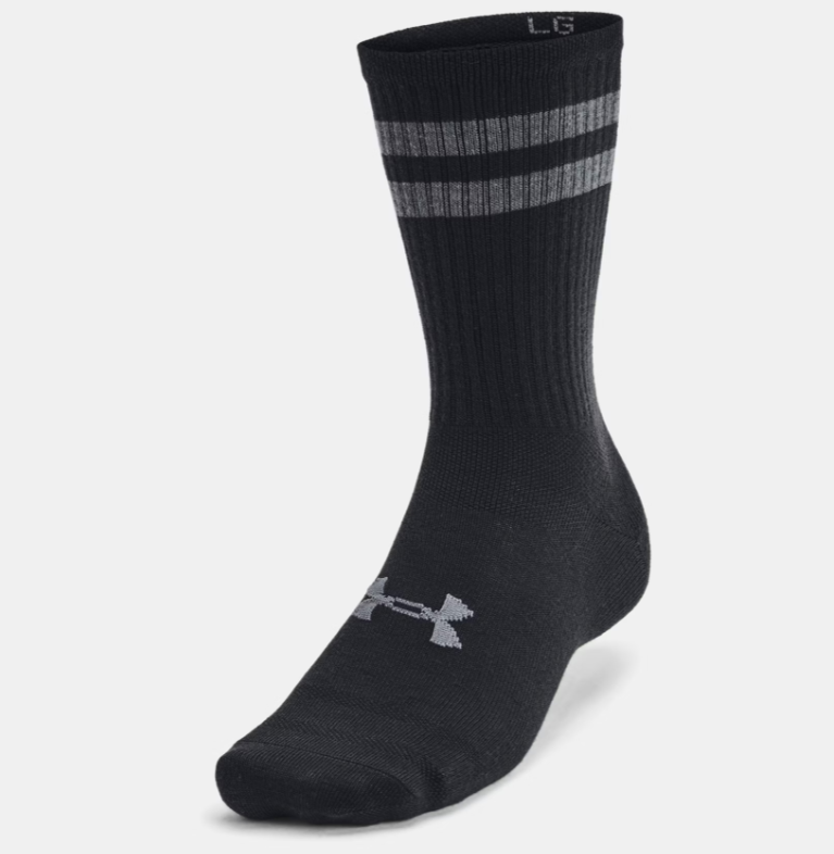 UAA-L13 (Under armour unisex essentials 6 pack crew socks white/black) 82492173