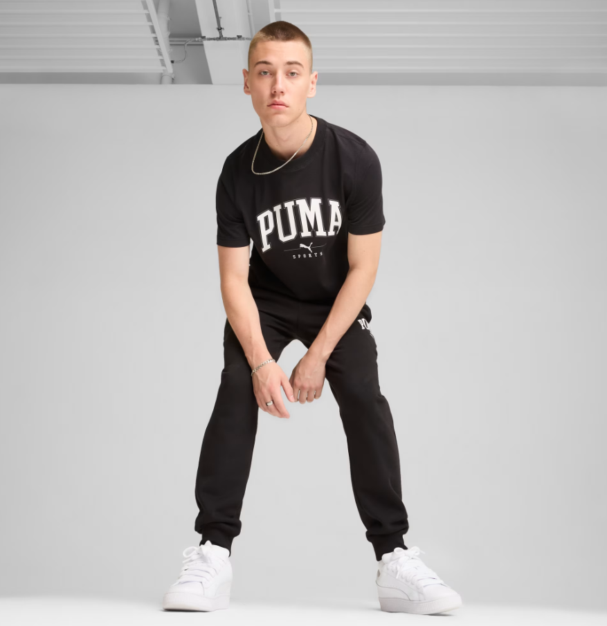 PA-C11 (Puma squad big graphic tee black/white) 82492500