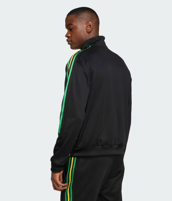 AA-N25 (Adidas house of tiro nations pack sport jacket & pants tracksuit black/vivid green/bold gold) 824911740